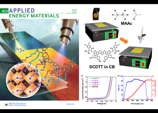 Research Results of “Spray-coating Process for Perovskite Solar Cells Application” Selected as the Cover Page of the ACS Applied Energy Materials