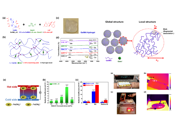 洪紹桓、許靖頡、劉振良*：Extremely Large Seebeck Coefficient of Gelatin Methacryloyl (GelMA)-based Thermogalvanic Cells by the Dual Effect of Ion-induced Crystallization and Nanochannel Control, Materials Today Energy, Vol. 42, Paper no. 101546(6 March 2024)