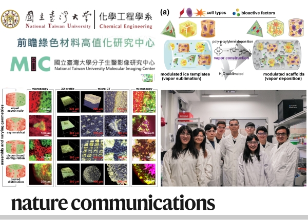 【化工系陳賢燁教授團隊】突破組織工程支架製造及模組化新技術榮登Nature Communications