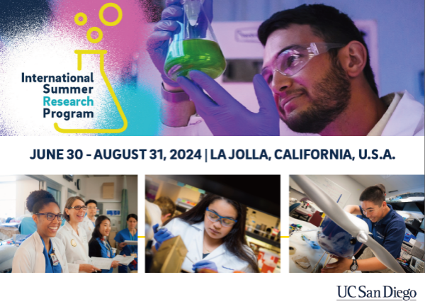 2024 美國加州大學聖地牙哥分校(UCSD)暑期研究計畫